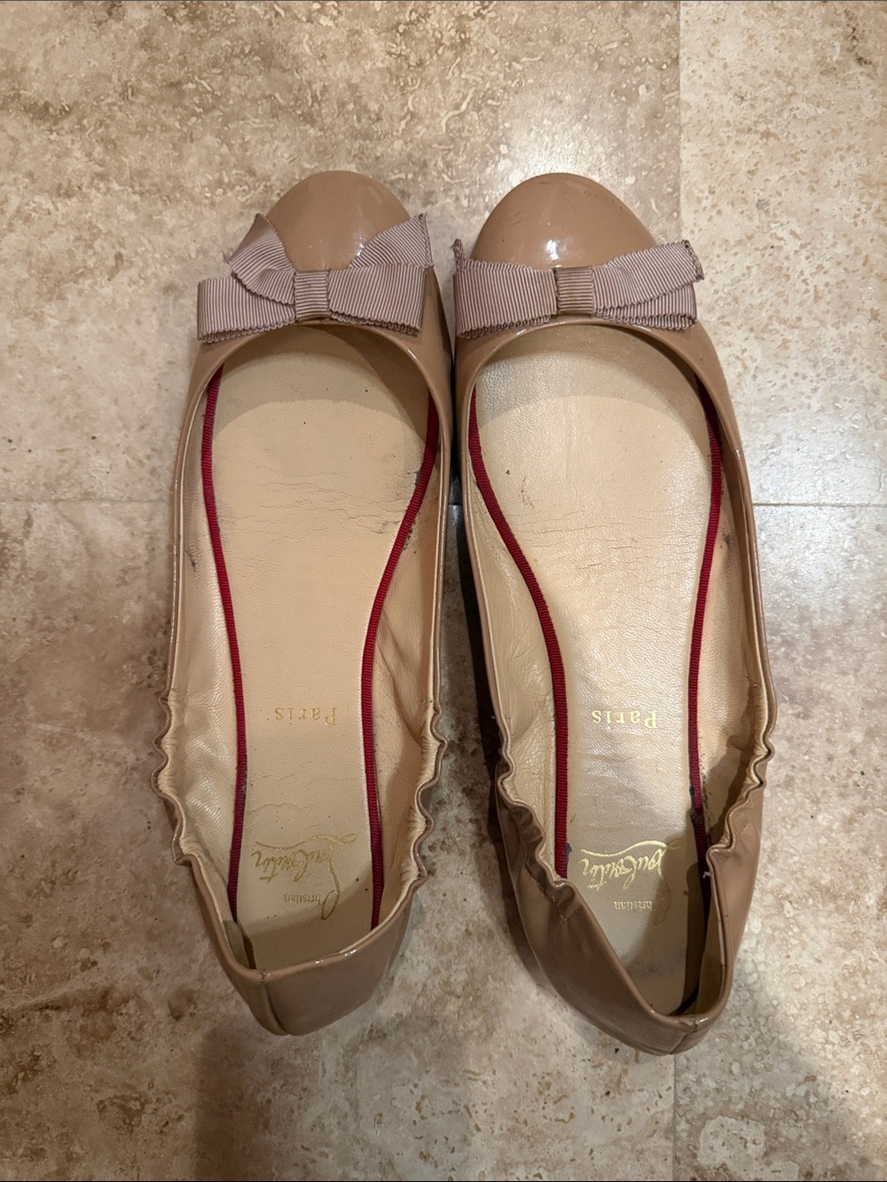 Christian Louboutin Gloriana Flat Patent Leather 38.5 Flats